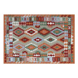 Alfombra lana Ethnic 160x230cm tejido plano INSPIRE kilim multicolor