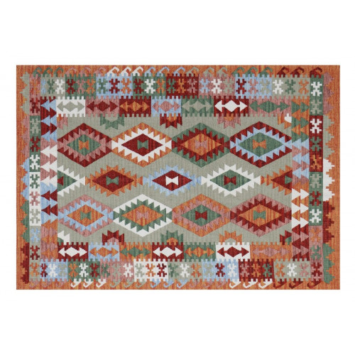 Alfombra lana Ethnic 250x350cm tejido plano INSPIRE kilim multicolor
