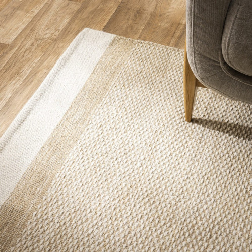 Alfombra lana Grim 160x230cm tejido plano INSPIRE geométrico beige cool/natural