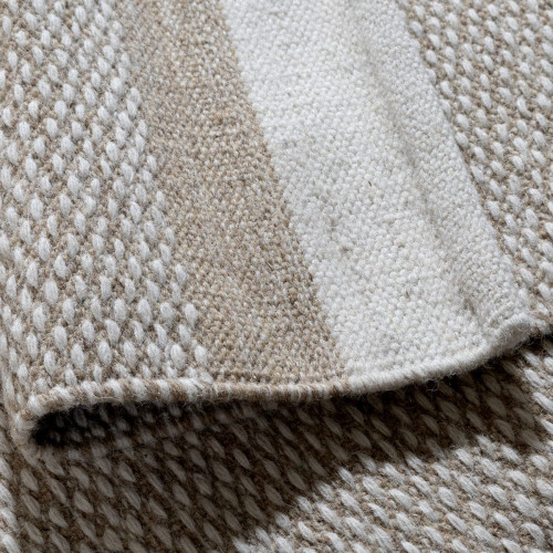 Alfombra lana Grim 160x230cm tejido plano INSPIRE geométrico beige cool/natural
