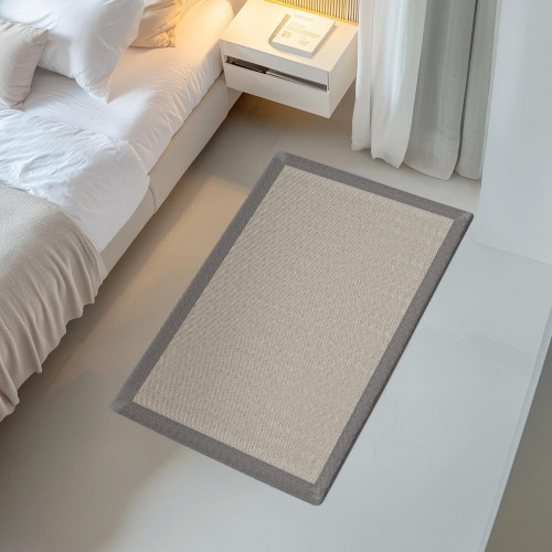 Alfombra pie de cama exterior/interior pvc Teplon 70x120cm tejido plano base antideslizante marco oro / bronce