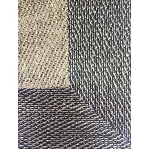 Alfombra pie de cama exterior/interior pvc Teplon 70x120cm tejido plano base antideslizante marco oro / bronce