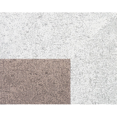 Alfombra pie de cama exterior/interior pvc Teplon 70x120cm tejido plano base antideslizante marco arena / cuarzo