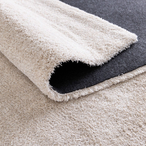 Alfombra poliéster Enzol 200x290cm pelo mediano INSPIRE base antideslizante liso beige paper lavable en lavadora