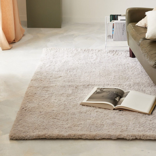 Alfombra poliéster Talka 160x230cm pelo largo INSPIRE liso gris granito