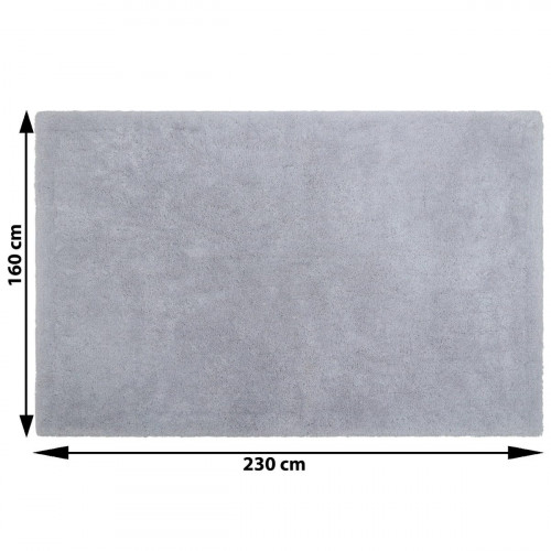 Alfombra poliéster Talka 160x230cm pelo largo INSPIRE liso gris granito