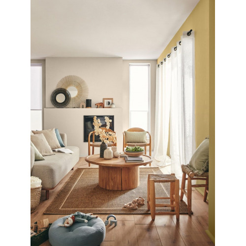 Alfombra polipropileno Emma Border exterior/interior 200x290cm pelo corto INSPIRE liso beige