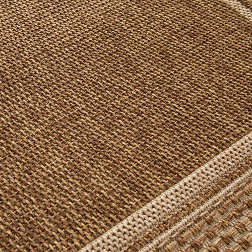 Alfombra polipropileno Emma Border exterior/interior 200x290cm pelo corto INSPIRE liso beige