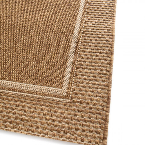Alfombra polipropileno Emma Border exterior/interior 200x290cm pelo corto INSPIRE liso beige