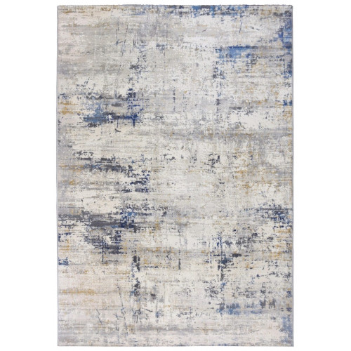 Alfombra polipropileno Pinot 148/004 160x230cm pelo mediano geométrico azul