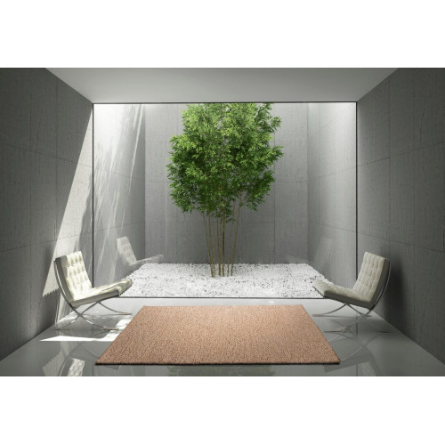 Alfombra polipropileno Shaggy Norge 190x290cm pelo largo liso lino