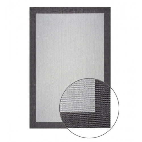 Alfombra pvc Sisaltouch exterior/interior 120x180cm tejido plano base antideslizante liso gris - grafito