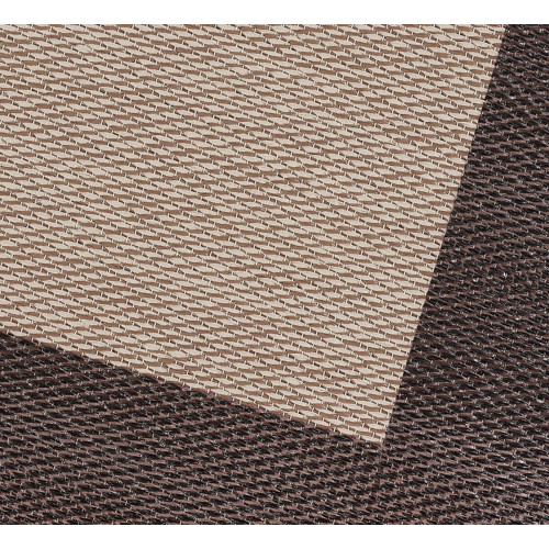 Alfombra pvc Sisaltouch exterior/interior 140x200cm tejido plano base antideslizante liso beige - choco