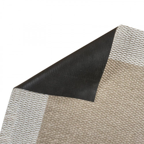 Alfombra pvc Sisaltouch exterior/interior 140x200cm tejido plano base antideslizante liso topo - blanco