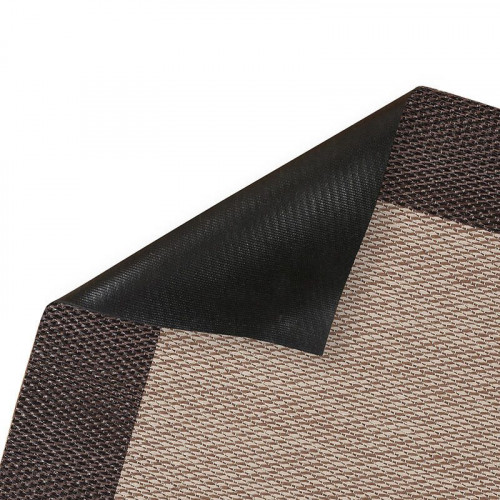 Alfombra pvc Sisaltouch exterior/interior 160x230cm tejido plano base antideslizante liso beige - choco