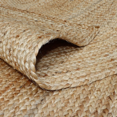 Alfombra yute Nils 350x250cm tejido plano INSPIRE liso beige natural