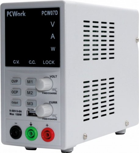 Alimentador de laboratorio, 0 - 50 V, 0 - 6 a, estabilizado, fun