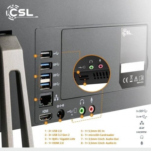 All-in-One-PC CSL Unity F27B-ALS Intel N200 Gráficos Intel U/HD en chip