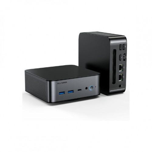 ALLIWAVA Mini PC Intel 11th Core i7 11390H(hasta 5,0 GHz) 32 GB RAM DDR4 1TB M.2 NVME SSD Mini Ordenador de Escritorio, H90 Micro Torre Computer Soporte 8K UHD, WiFi 6, 2 × RJ45, BT