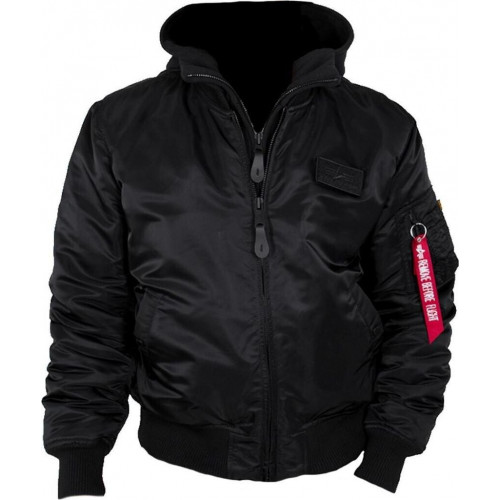 Alpha Industries MA-1 Zip Hood Backprint Bomber Jacket (128113)