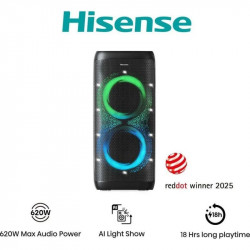 Altavoces Hisense Party Thunder inalámbricos 620W con bluetooth 5.4 y LED