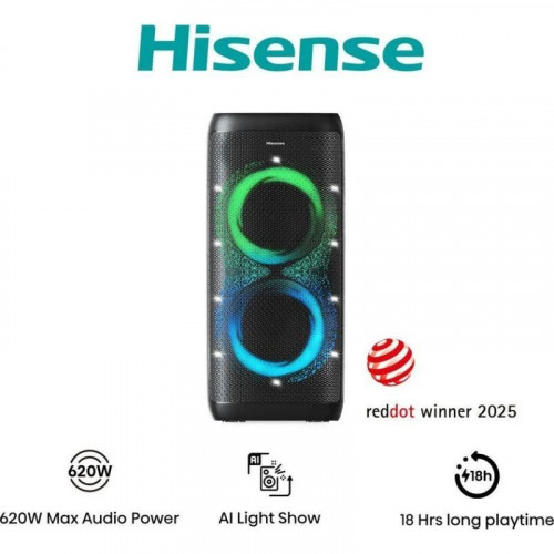 Altavoces Hisense Party Thunder inalámbricos 620W con bluetooth 5.4 y LED