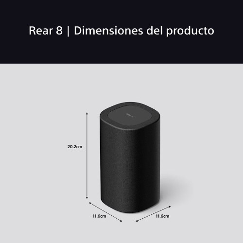 Altavoces traseros inalámbricos BRAVIA Theatre Rear 8. Sonido envolvente mejorado Mapping 360 compatible IMAX ENHANCED. Fácil manejo y control. Negro