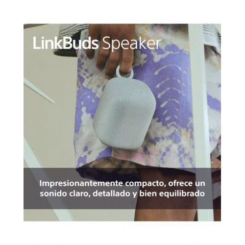 Altavoz portátil inalámbrico Sony LinkBuds, Bluetooth, resistente al agua IPX4, 12h de batería, llamadas nítidas, exteriores, viajes, Negro Negro