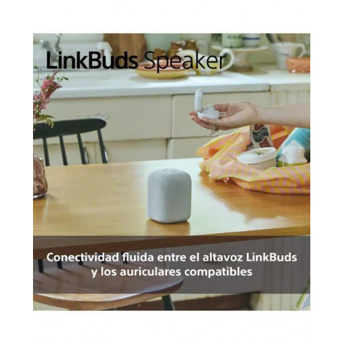 Altavoz portátil inalámbrico Sony LinkBuds, Bluetooth, resistente al agua IPX4, 12h de batería, llamadas nítidas, exteriores, viajes, Negro Negro