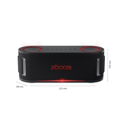 Altavoz portátil LG xboom Bounce, 40W, Bluetooth 5.3 Miracast, hasta 30h batería, resistencia militar, IP67, Negro Negro
