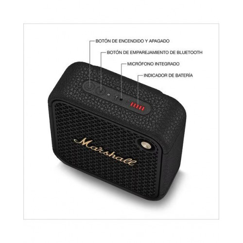 Altavoz portátil Marshall Willen II Black & Brass Negro