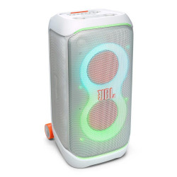 Altavoz portátil para fiestas con ruedas JBL PartyBox Stage 320 Blanco