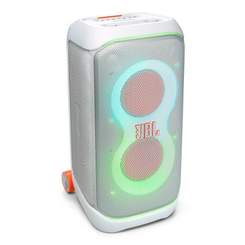Altavoz portátil para fiestas con ruedas JBL PartyBox Stage 320 Blanco