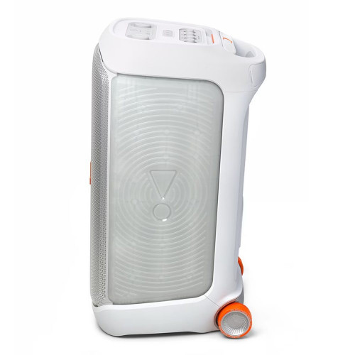 Altavoz portátil para fiestas con ruedas JBL PartyBox Stage 320 Blanco