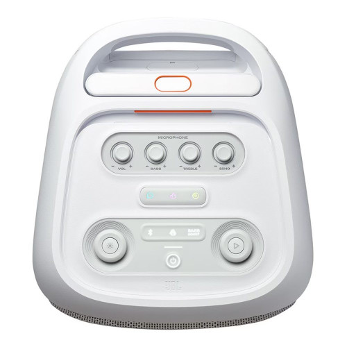 Altavoz portátil para fiestas con ruedas JBL PartyBox Stage 320 Blanco
