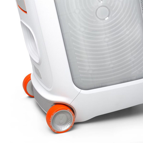 Altavoz portátil para fiestas con ruedas JBL PartyBox Stage 320 Blanco