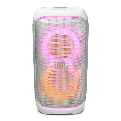Altavoz portátil para fiestas con ruedas JBL PartyBox Stage 320 Blanco