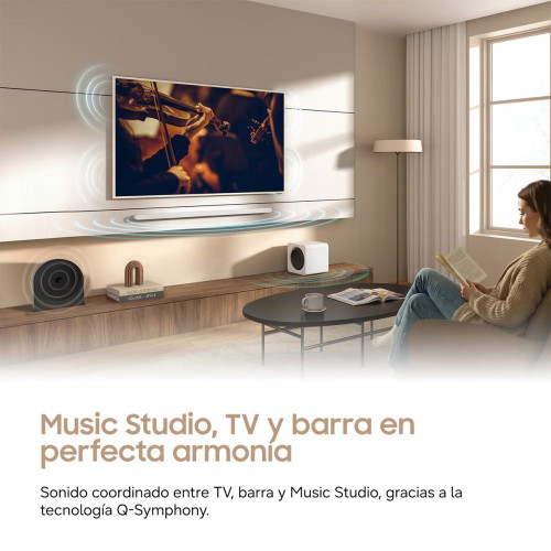 Altavoz Samsung 2026 Music Studio 5 HW-LS51H Dolby Atmos Q-Symphony Wi-Fi Blanco