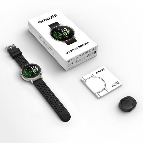 Amazfit Active 3 Premium Plata Smartwatch Plata