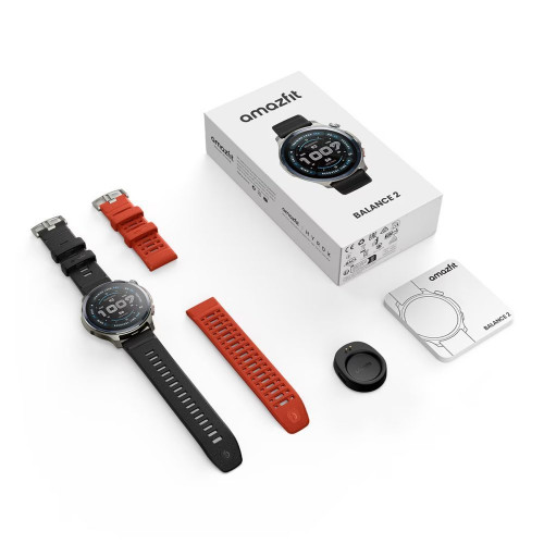 Amazfit Balance 2 Smartwatch con Modo Carrera Hyrox Negro