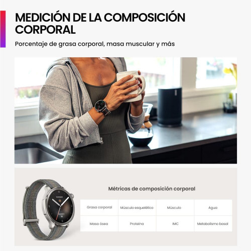 Amazfit Balance Sunset Grey Smartwatch con Modo Carrera Hyrox Gris