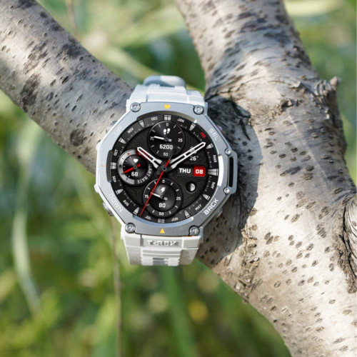 Amazfit T-Rex 3 Haze Gray Smartwatch con Modo Carrera Hyrox Gris claro