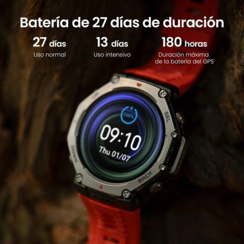 Amazfit T-Rex 3 Reloj Smartwatch AMOLED 2000nits GPS Mapas Control por Voz con IA Negro Onyx