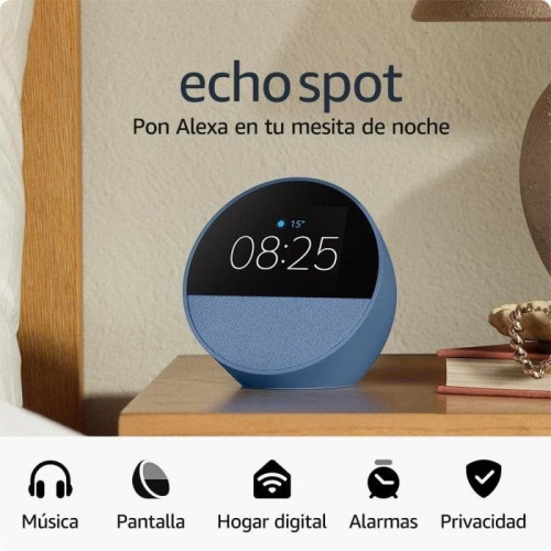 Amazon Echo Spot 2024 Despertador Inteligente con Sonido de Calidad y Alexa Azul