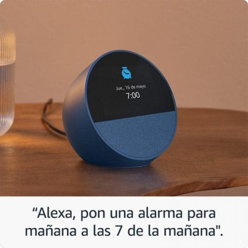 Amazon Echo Spot 2024 Despertador Inteligente con Sonido de Calidad y Alexa Azul