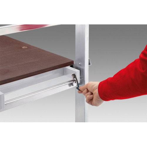 Andamio de aluminio HAILO Altura de trabajo: hasta 4.5 m, altura máxima de la plataforma: 4.5 m, anchura de la plataforma: 0.45 m, carga máxima de la plataforma hasta 150 kg