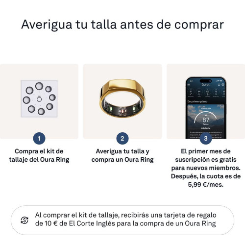 Anillo inteligente Oura Ring Gen3 Heritage Gold Oro