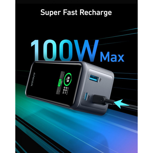 Anker Prime 20,000mAh Power Bank (200W) and Anker Nano Charger (45W) with USB-C to USB-C Cable