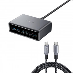 Anker Prime Charger (200W, 6 Ports, GaN) and Anker Prime USB-C to USB-C Cable 240W