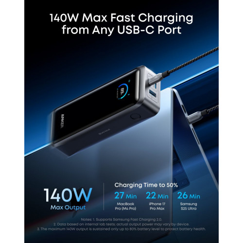Anker Prime Power Bank (26K, 300W) and 100W Charging Base